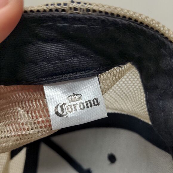 Corona Extra Snapback Mesh Back Hat Black Yellow Adjustable Embroidered Logo - Picture 11 of 12